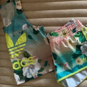 Adidas Floral Logo Tank